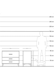 Hyperion Şifonyer 3 Çekmeceli 88x44x80 Antrasit-Çam