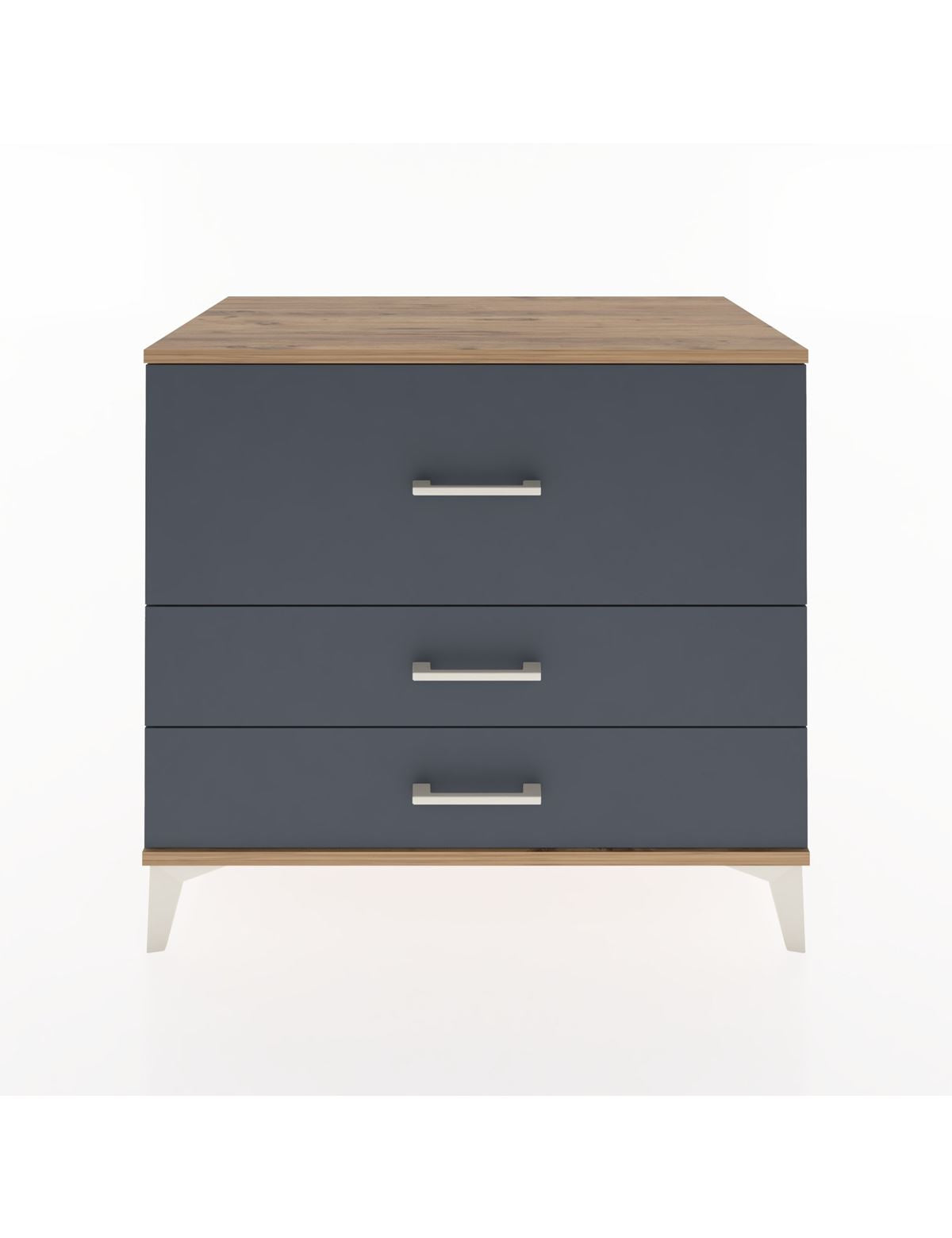 Hyperion Şifonyer 3 Çekmeceli 88x44x80 Çam-Antrasit