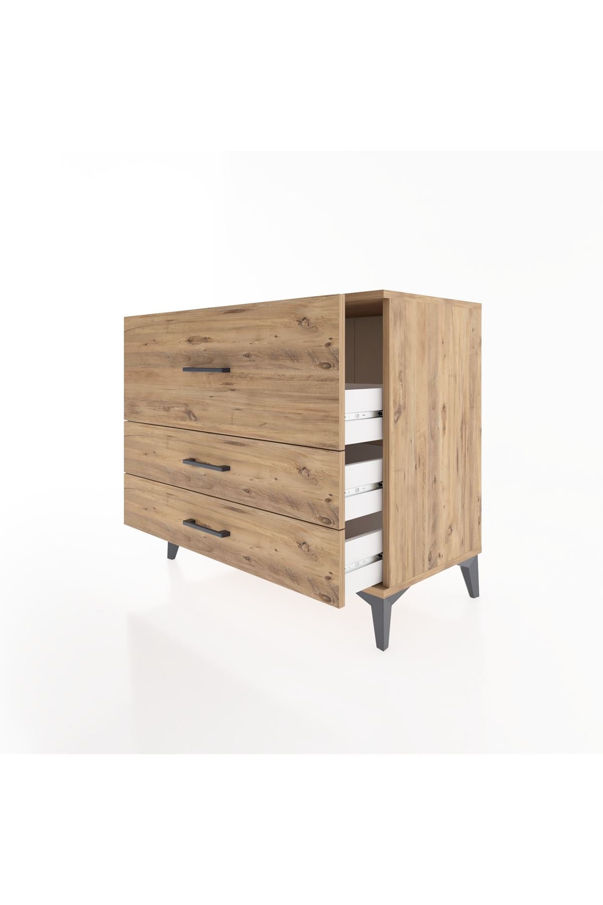 Hyperion Şifonyer 3 Çekmeceli 88x44x80 Çam-Çam