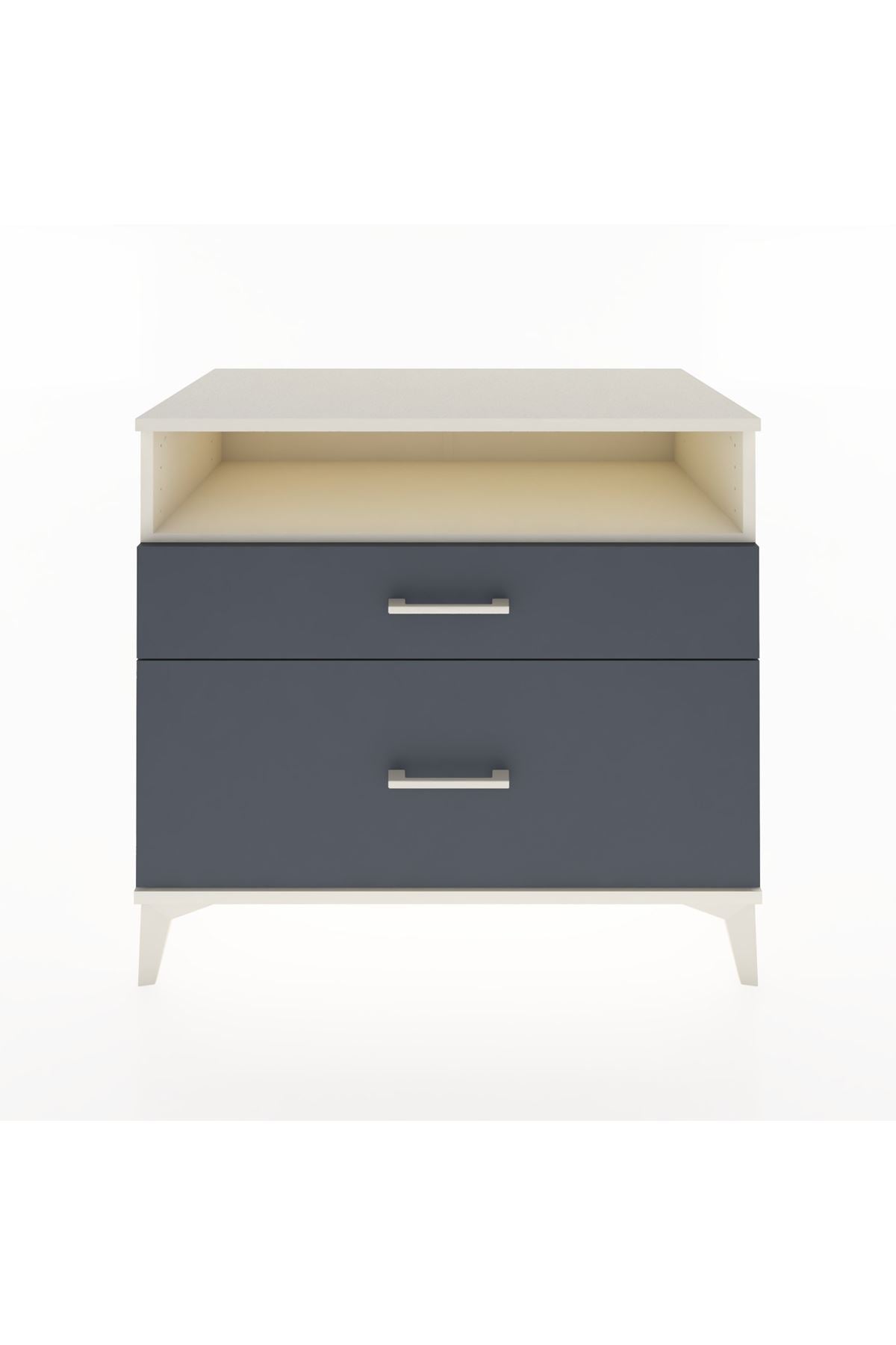 Hyperion Şifonyer Tek Raflı 2 Çekmeceli 88x44x80 Aytaşı-Antrasit