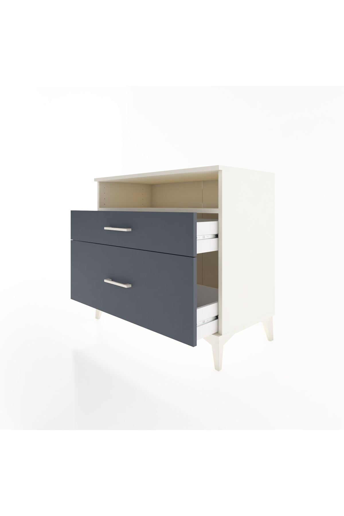 Hyperion Şifonyer Tek Raflı 2 Çekmeceli 88x44x80 Aytaşı-Antrasit