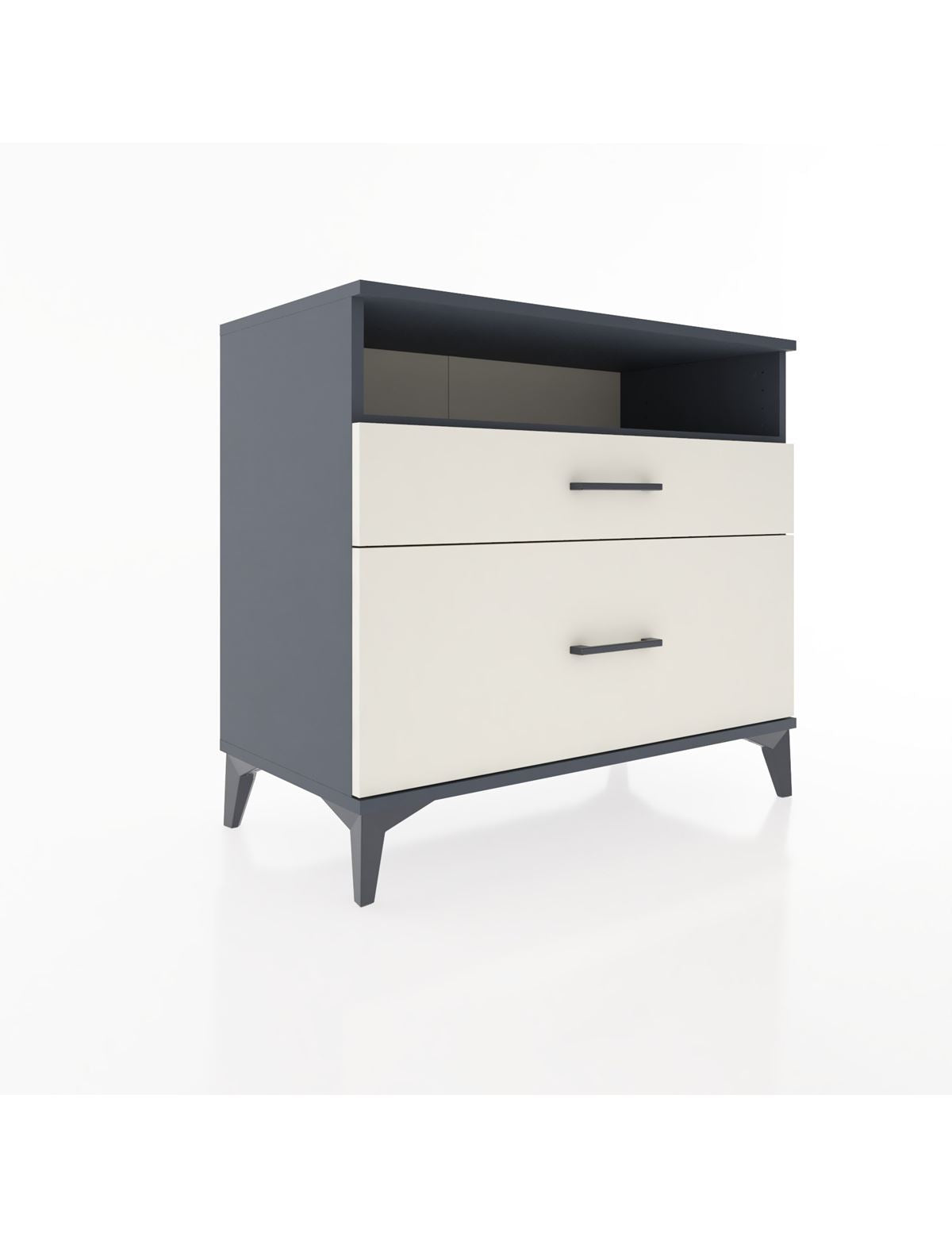 Hyperion Şifonyer Tek Raflı 2 Çekmeceli 88x44x80 Antrasit-Aytaşı