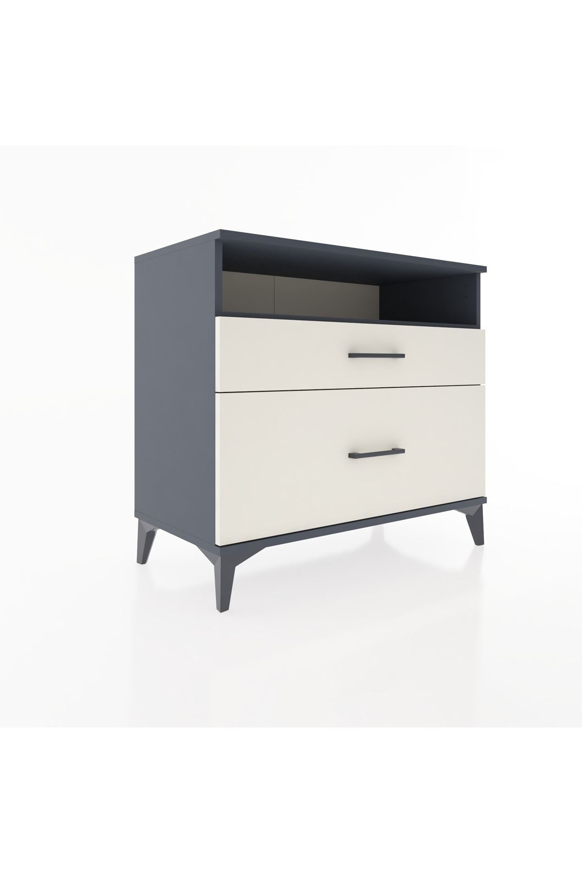 Hyperion Şifonyer Tek Raflı 2 Çekmeceli 88x44x80 Antrasit-Aytaşı