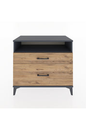 Hyperion Şifonyer Tek Raflı 2 Çekmeceli 88x44x80 Antrasit-Çam