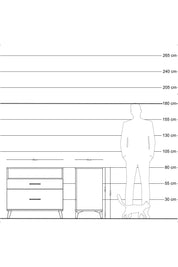 Hyperion Şifonyer Tek Raflı 2 Çekmeceli 88x44x80 Çam-Aytaşı