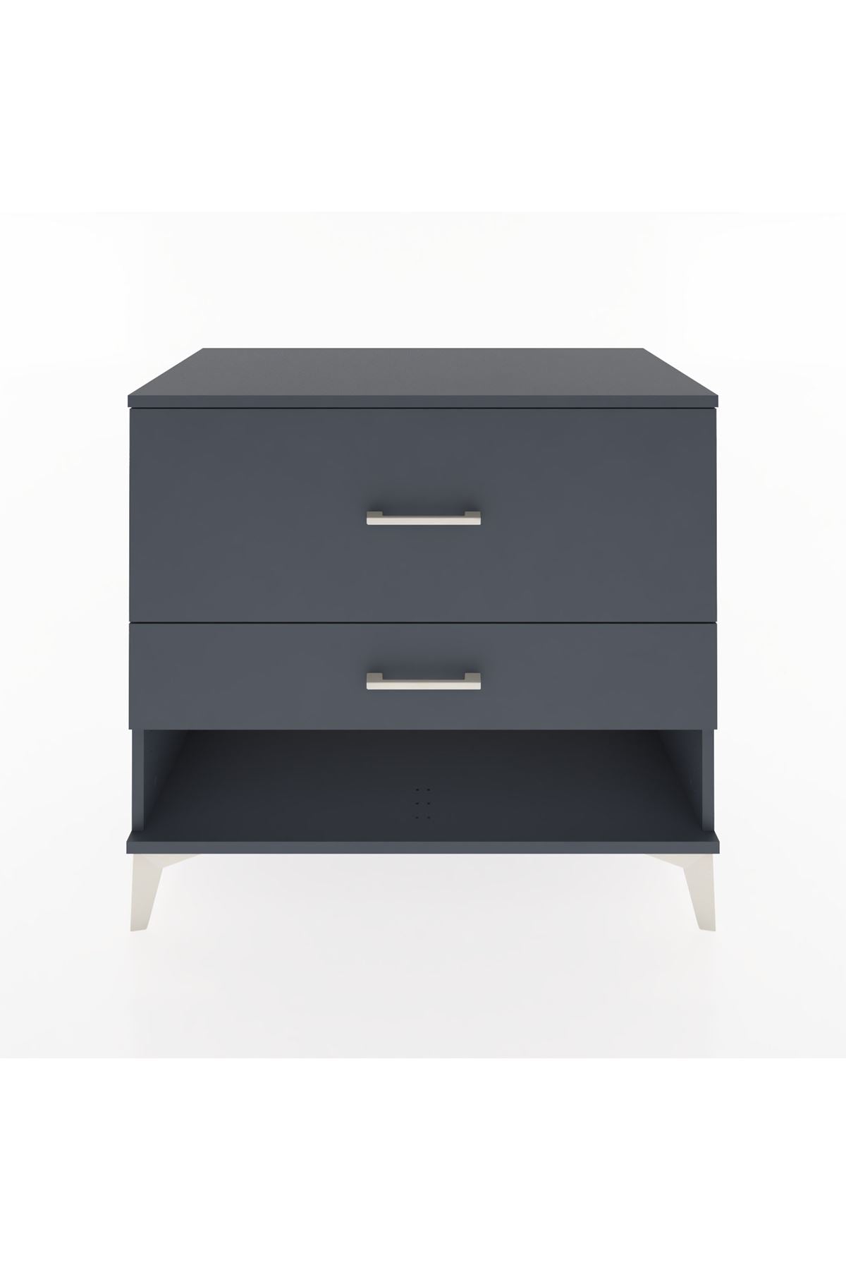 Hyperion Şifonyer 2 Çekmeceli 88x44x80 Antrasit-Antrasit