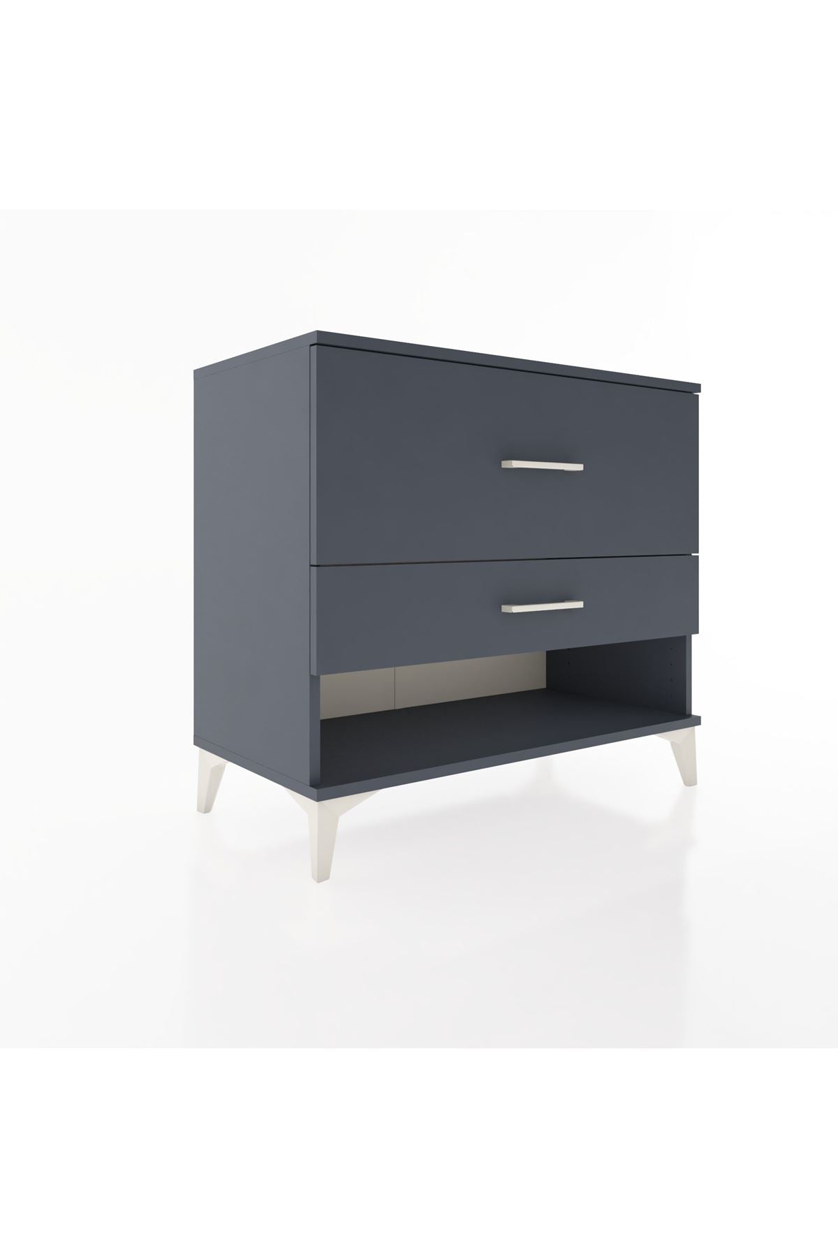 Hyperion Şifonyer 2 Çekmeceli 88x44x80 Antrasit-Antrasit