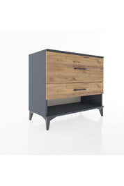 Hyperion Şifonyer 2 Çekmeceli 88x44x80 Antrasit-Çam