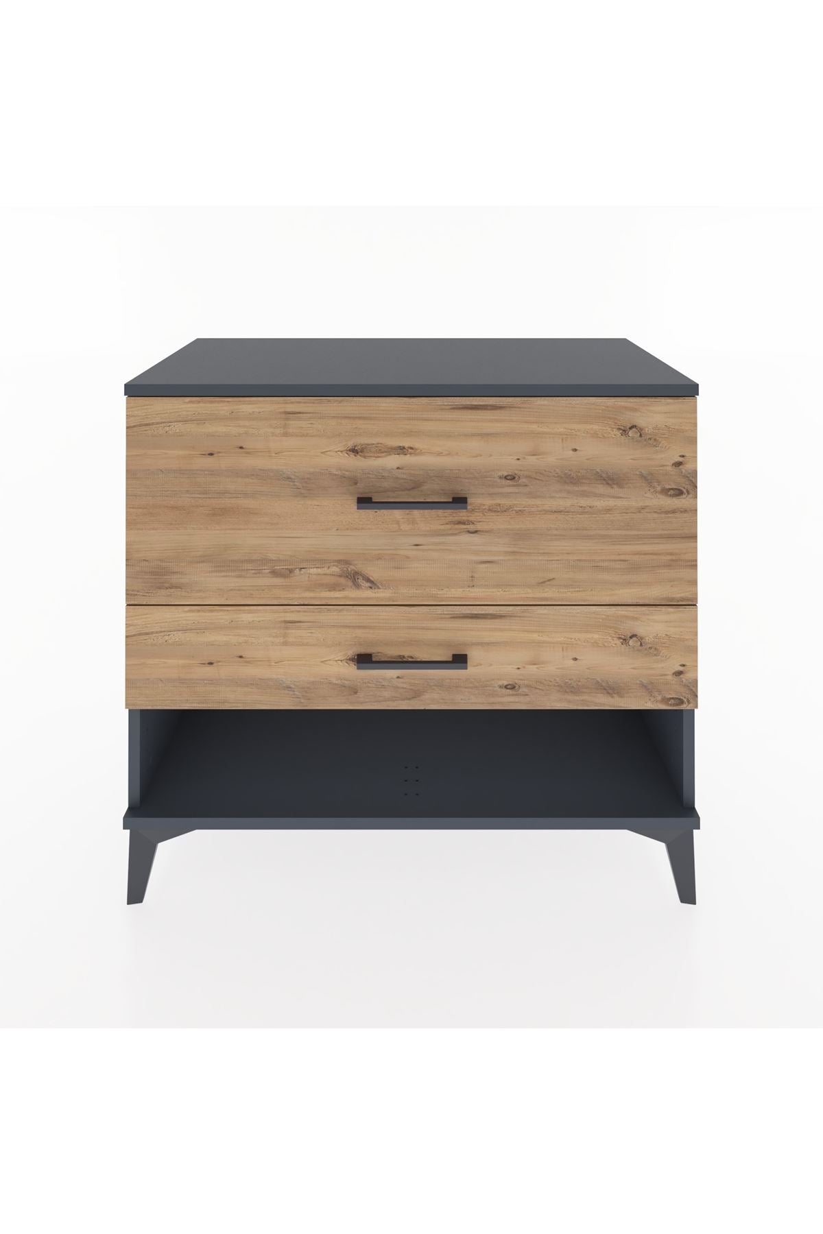 Hyperion Şifonyer 2 Çekmeceli 88x44x80 Antrasit-Çam