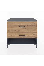 Hyperion Şifonyer 2 Çekmeceli 88x44x80 Antrasit-Çam