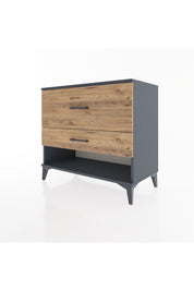 Hyperion Şifonyer 2 Çekmeceli 88x44x80 Antrasit-Çam