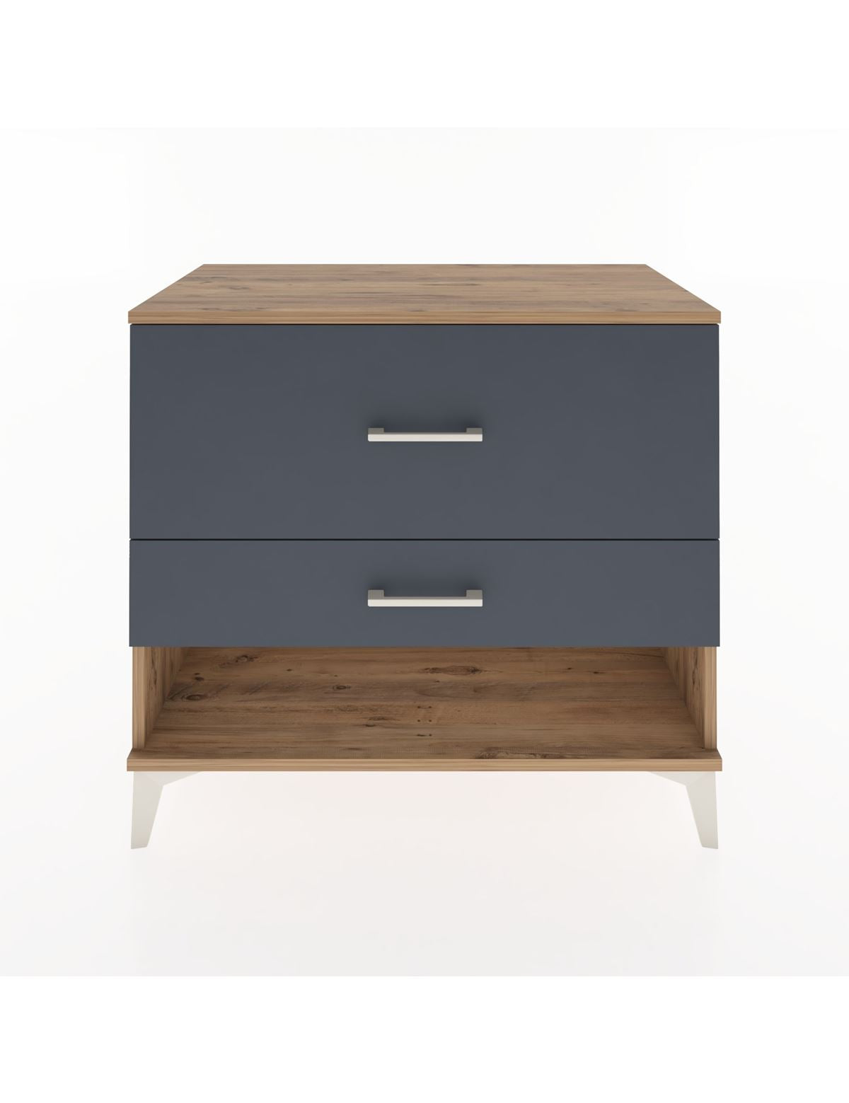 Hyperion Şifonyer 2 Çekmeceli 88x44x80 Çam-Antrasit