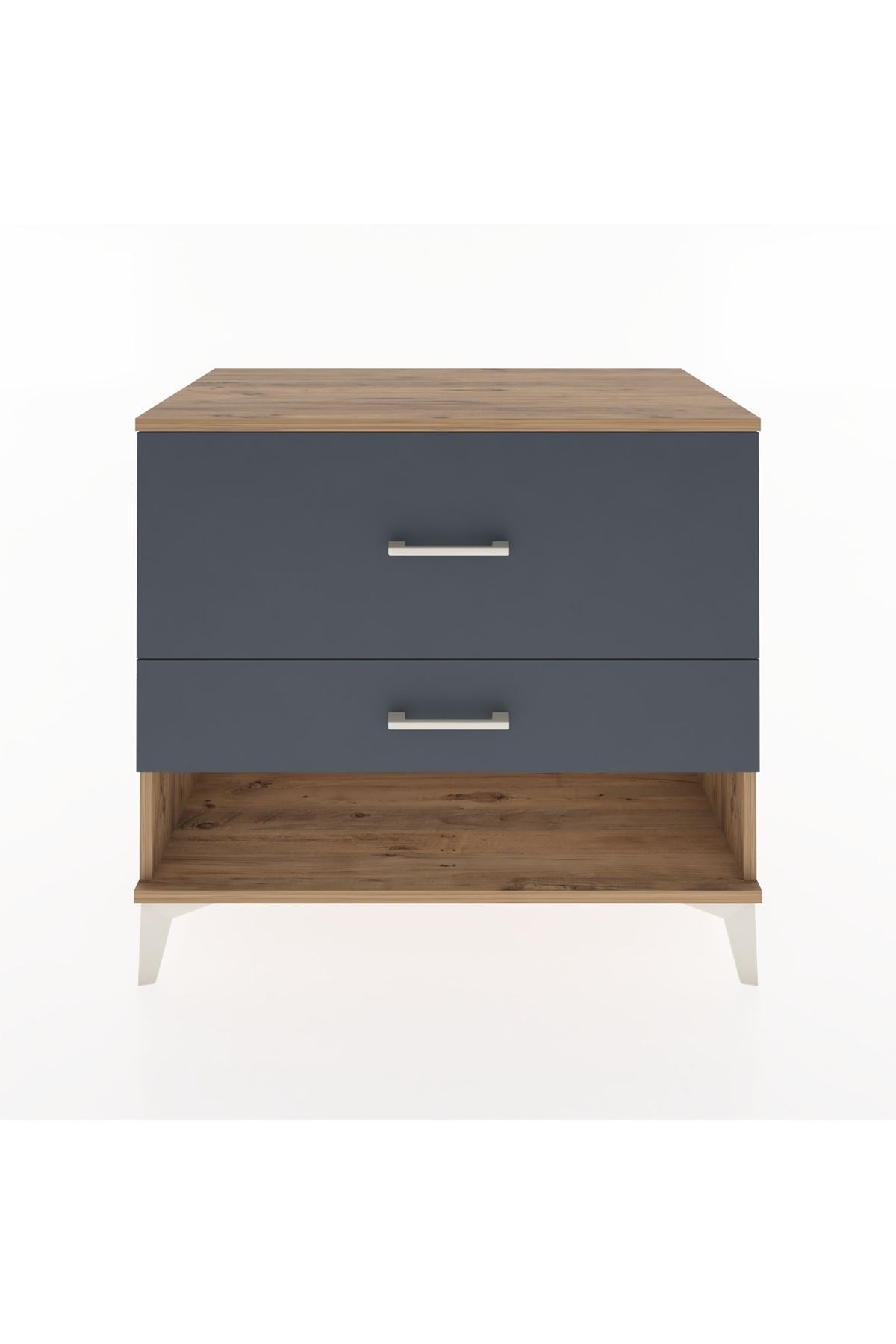 Hyperion Şifonyer 2 Çekmeceli 88x44x80 Çam-Antrasit