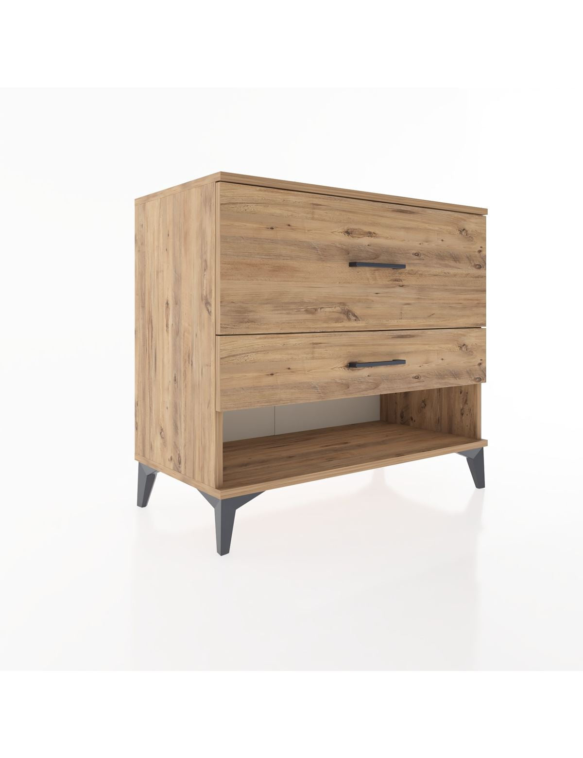 Hyperion Şifonyer 2 Çekmeceli 88x44x80 Çam-Çam