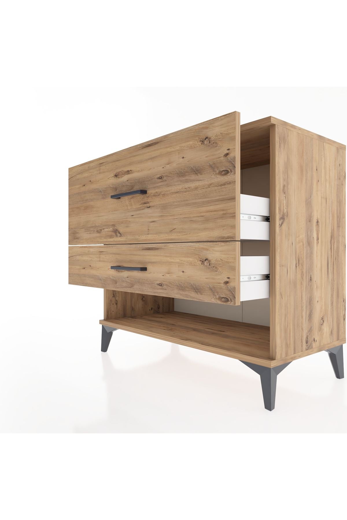 Hyperion Şifonyer 2 Çekmeceli 88x44x80 Çam-Çam