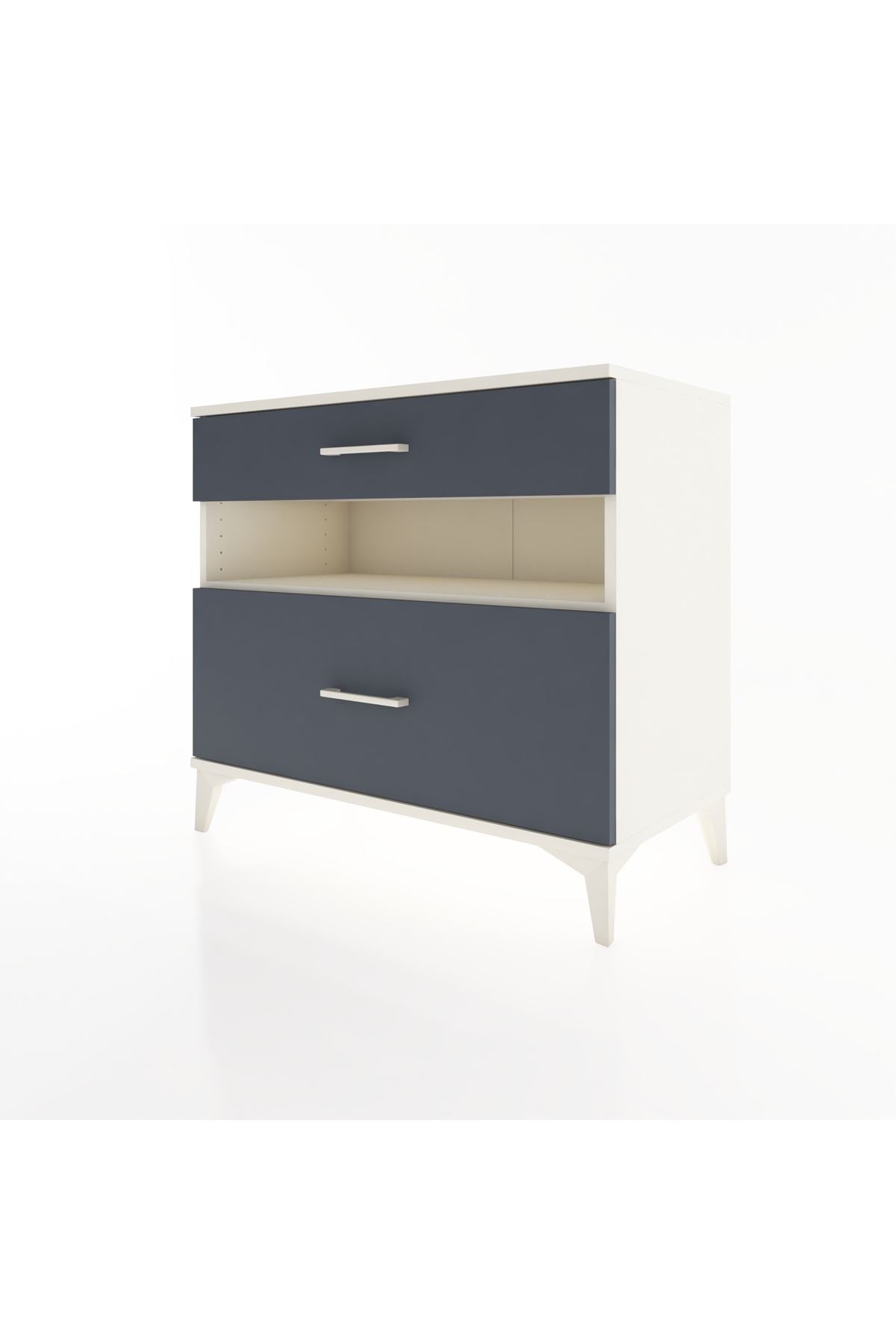 Hyperion Şifonyer Tek Raflı 2 Çekmeceli 88x44x80 Aytaşı-Antrasit