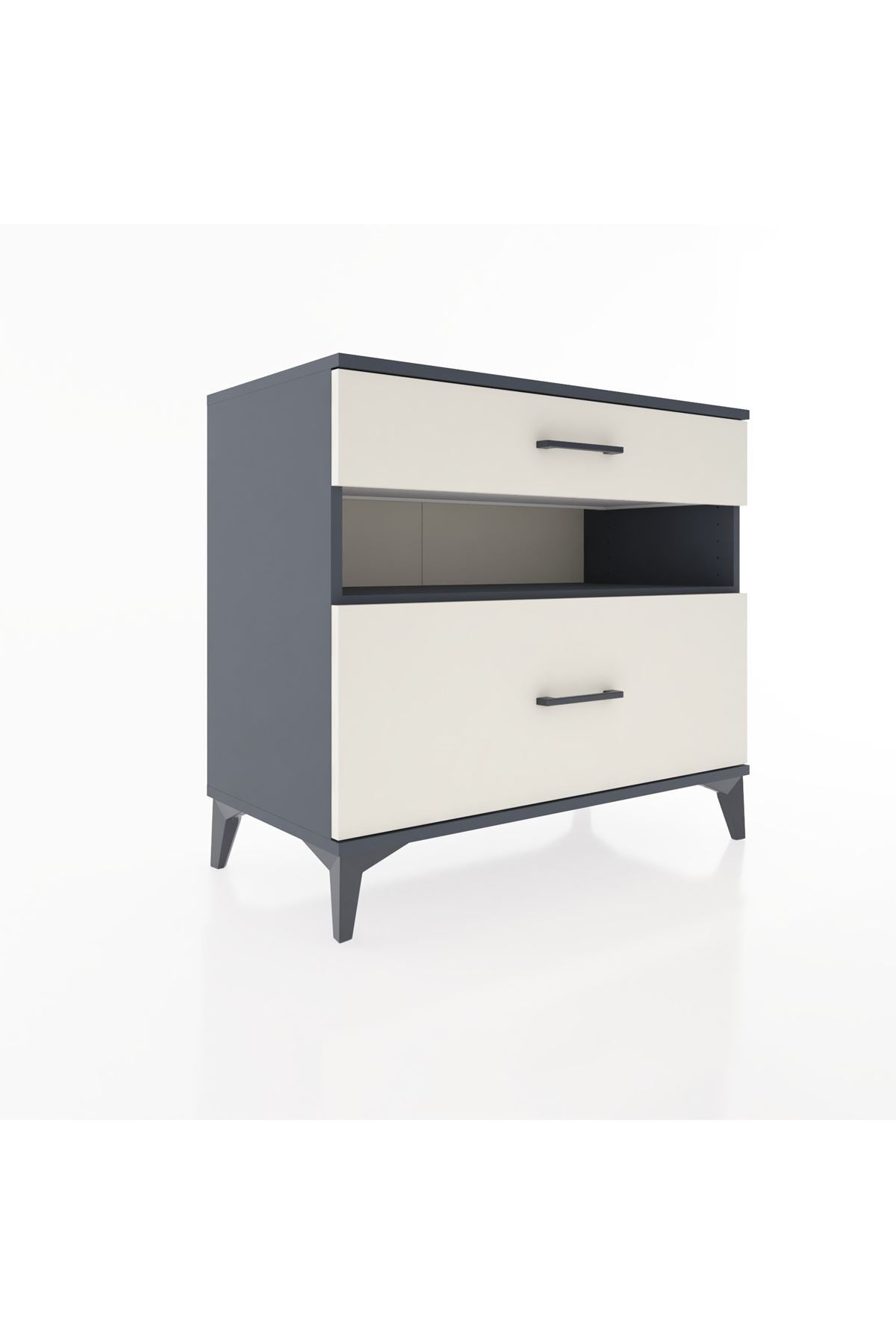 Hyperion Şifonyer Tek Raflı 2 Çekmeceli 88x44x80 Antrasit-Aytaşı