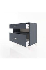 Hyperion Şifonyer Tek Raflı 2 Çekmeceli 88x44x80 Antrasit-Antrasit