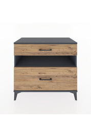 Hyperion Şifonyer Tek Raflı 2 Çekmeceli 88x44x80 Antrasit-Çam