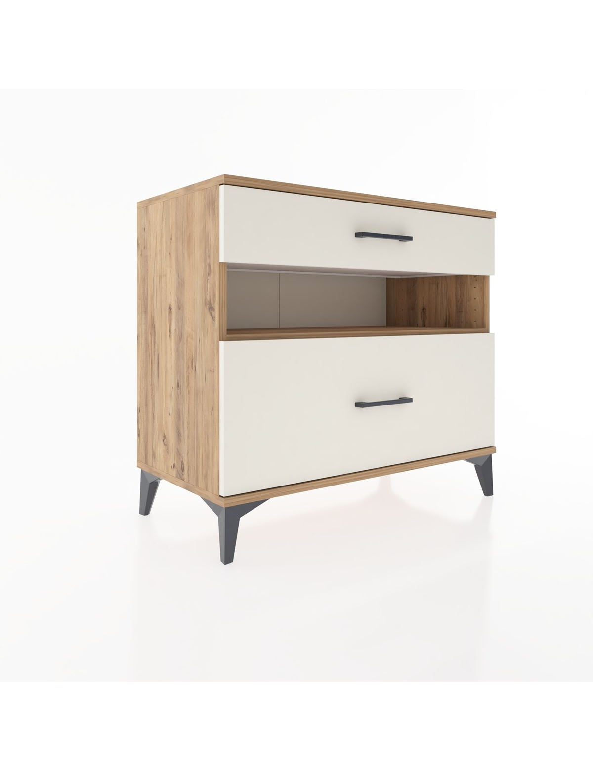 Hyperion Şifonyer Tek Raflı 2 Çekmeceli 88x44x80 Çam-Aytaşı