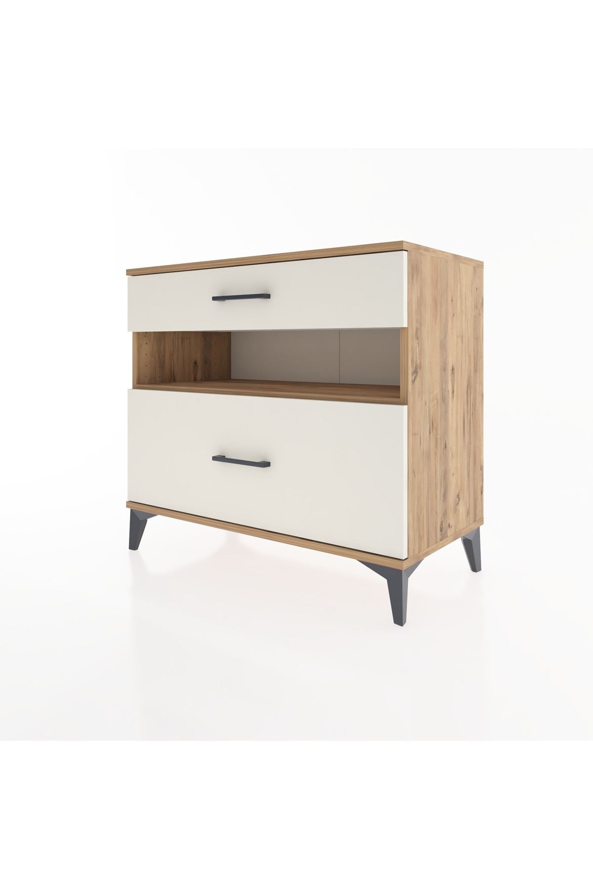 Hyperion Şifonyer Tek Raflı 2 Çekmeceli 88x44x80 Çam-Aytaşı