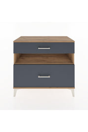 Hyperion Şifonyer Tek Raflı 2 Çekmeceli 88x44x80 Çam-Antrasit