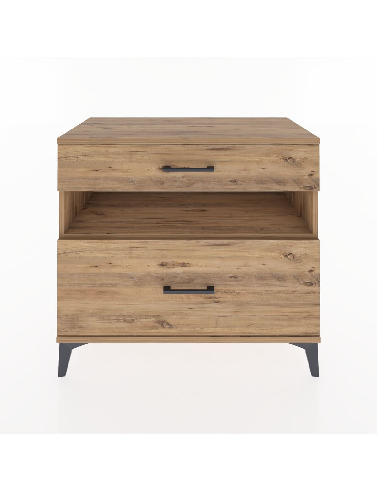 Hyperion Şifonyer Tek Raflı 2 Çekmeceli 88x44x80 Çam-Çam