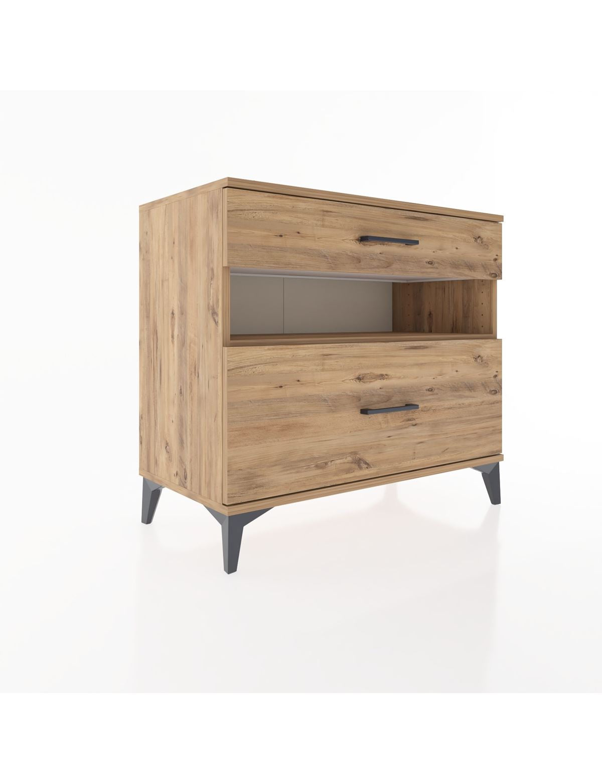 Hyperion Şifonyer Tek Raflı 2 Çekmeceli 88x44x80 Çam-Çam