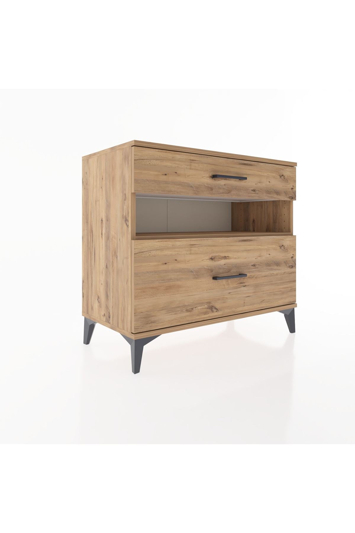 Hyperion Şifonyer Tek Raflı 2 Çekmeceli 88x44x80 Çam-Çam