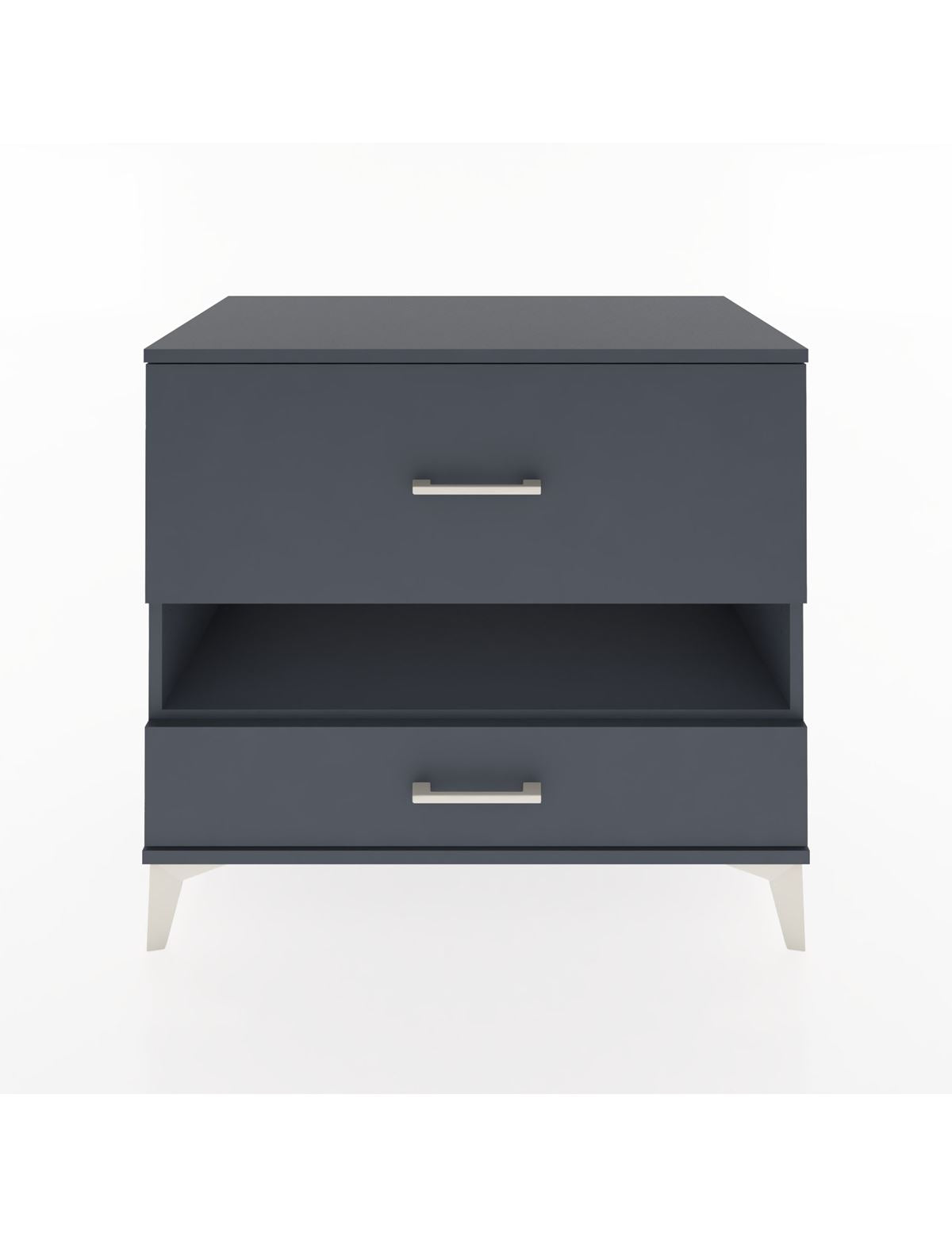 Hyperion Şifonyer Tek Raflı 2 Çekmeceli 88x44x80 Antrasit-Antrasit