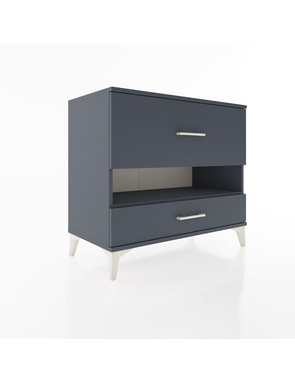 Hyperion Şifonyer Tek Raflı 2 Çekmeceli 88x44x80 Antrasit-Antrasit