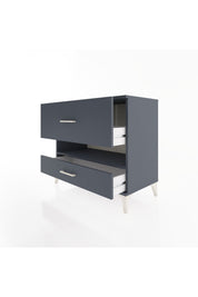 Hyperion Şifonyer Tek Raflı 2 Çekmeceli 88x44x80 Antrasit-Antrasit