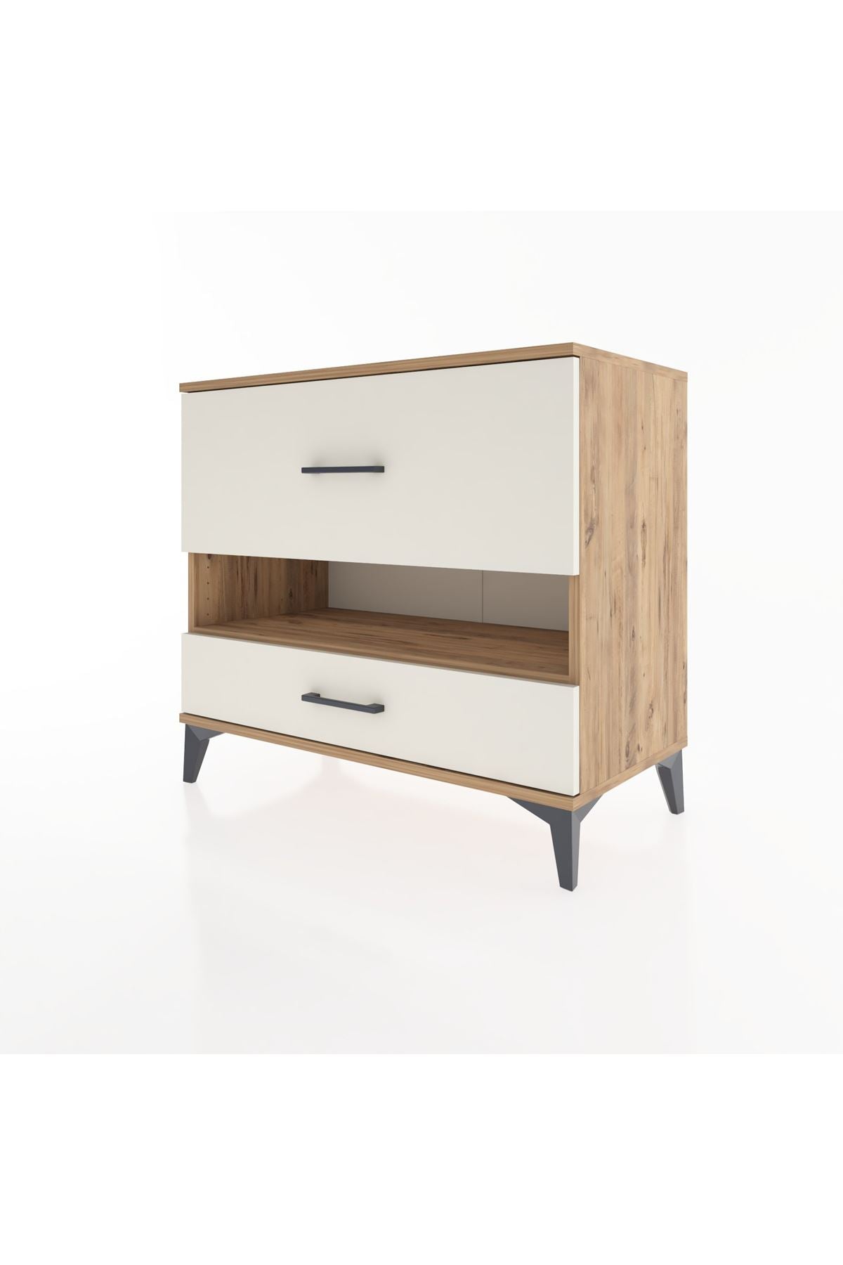 Hyperion Şifonyer Tek Raflı 2 Çekmeceli 88x44x80 Çam-Aytaşı