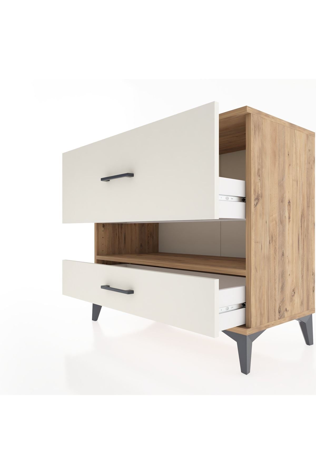 Hyperion Şifonyer Tek Raflı 2 Çekmeceli 88x44x80 Çam-Aytaşı