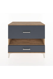 Hyperion Şifonyer Tek Raflı 2 Çekmeceli 88x44x80 Çam-Antrasit