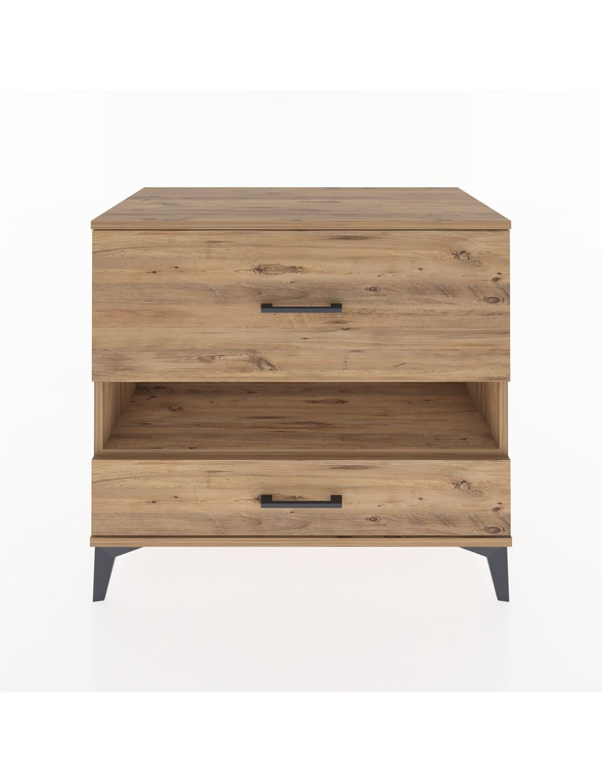 Hyperion Şifonyer Tek Raflı 2 Çekmeceli 88x44x80 Çam-Çam