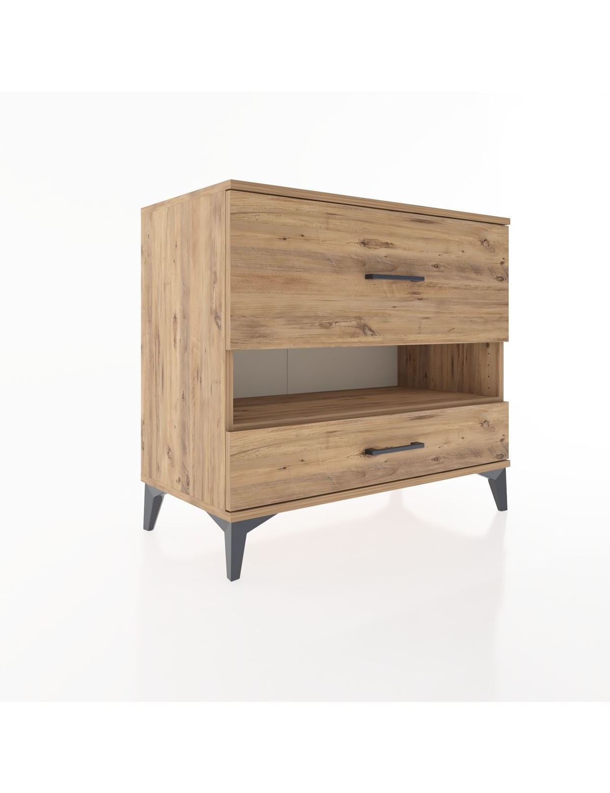 Hyperion Şifonyer Tek Raflı 2 Çekmeceli 88x44x80 Çam-Çam