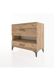 Hyperion Şifonyer Tek Raflı 2 Çekmeceli 88x44x80 Çam-Çam