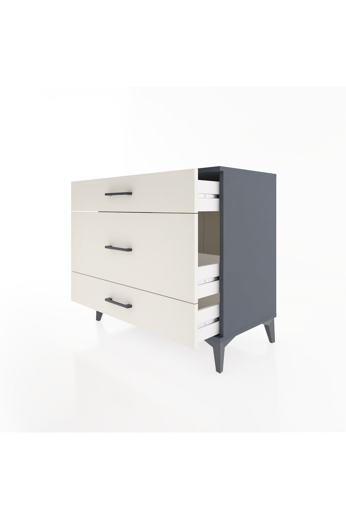 Hyperion Şifonyer 3 Çekmeceli 88x44x80 Antrasit-Aytaşı