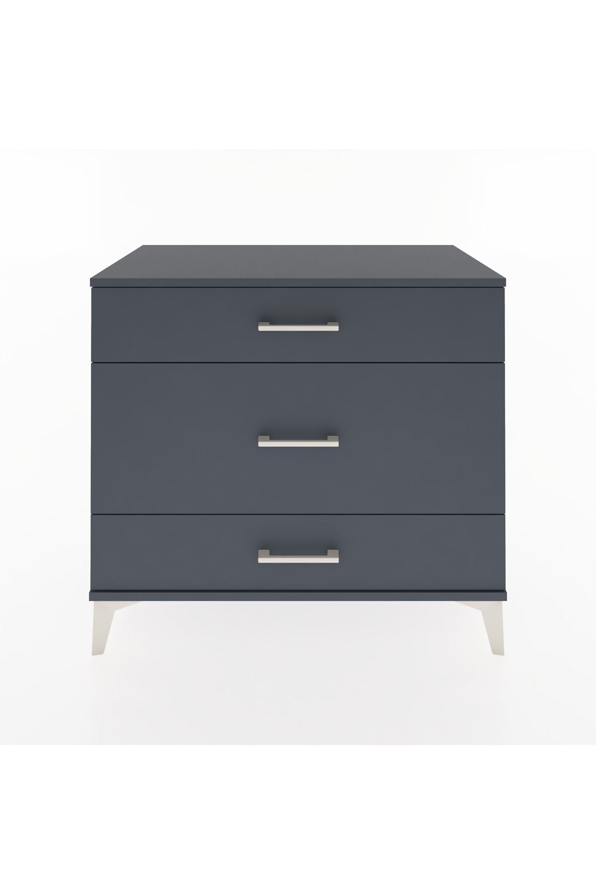 Hyperion Şifonyer 3 Çekmeceli 88x44x80 Antrasit-Antrasit