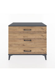 Hyperion Şifonyer 3 Çekmeceli 88x44x80 Antrasit-Çam