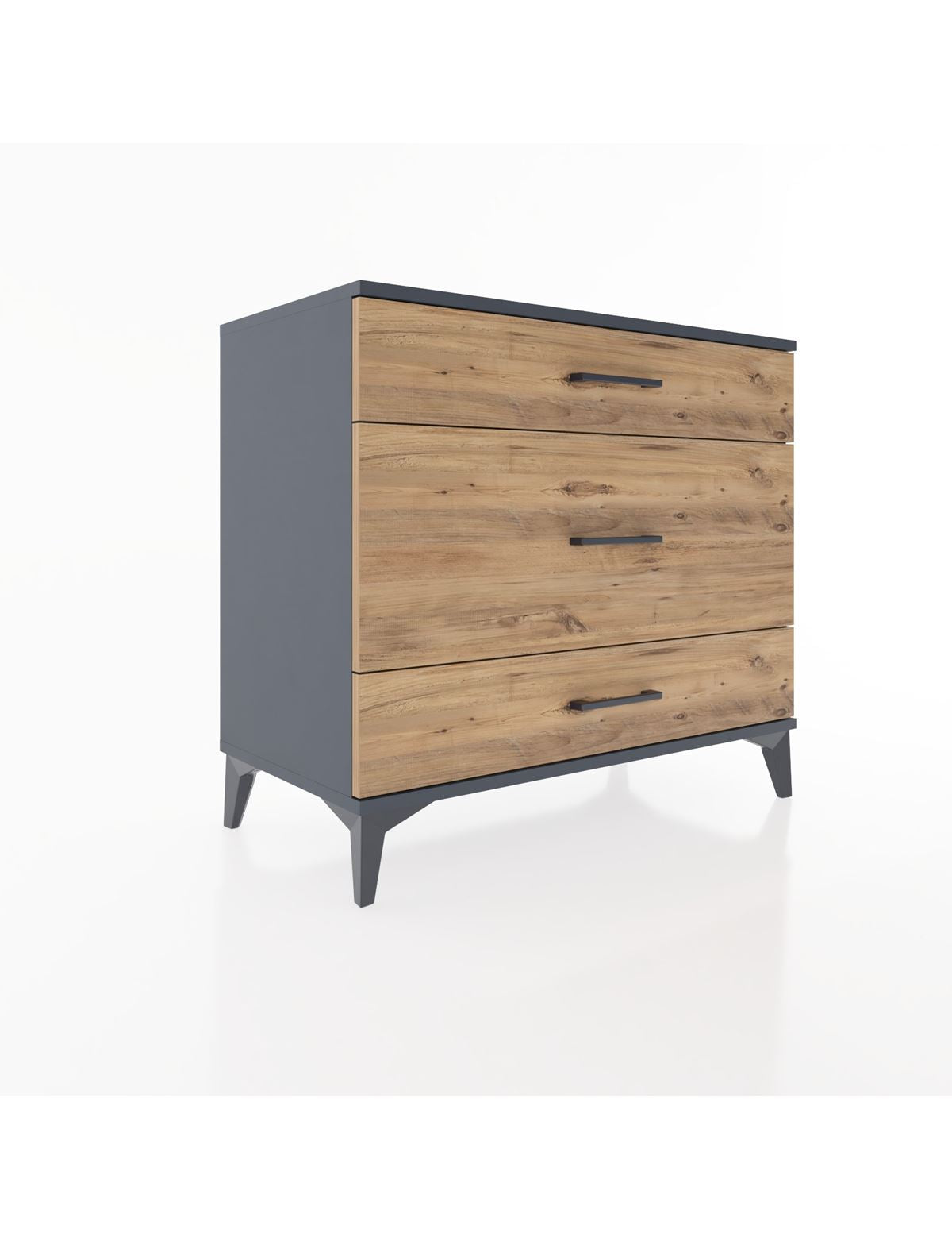 Hyperion Şifonyer 3 Çekmeceli 88x44x80 Antrasit-Çam