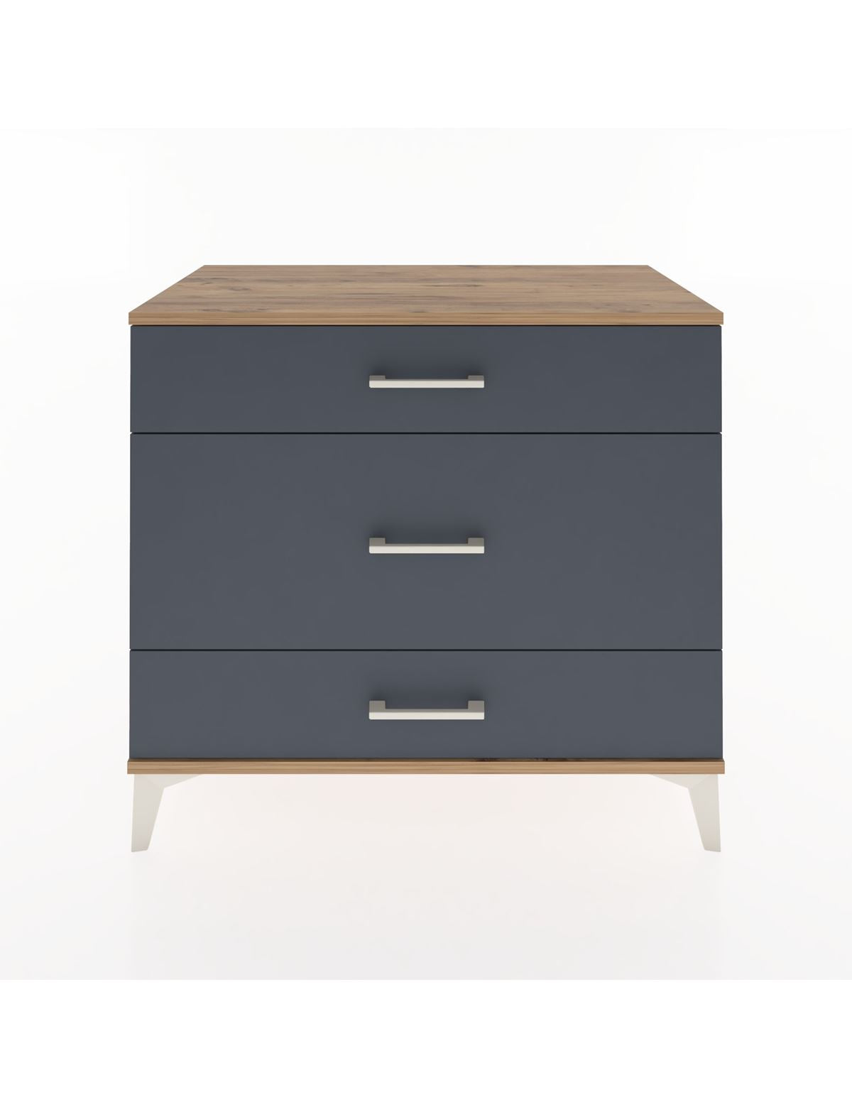 Hyperion Şifonyer 3 Çekmeceli 88x44x80 Çam-Antrasit