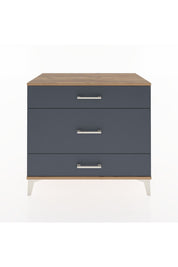 Hyperion Şifonyer 3 Çekmeceli 88x44x80 Çam-Antrasit