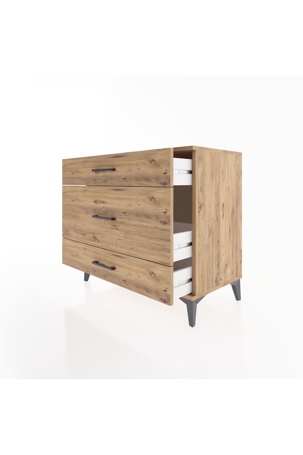 Hyperion Şifonyer 3 Çekmeceli 88x44x80 Çam-Çam