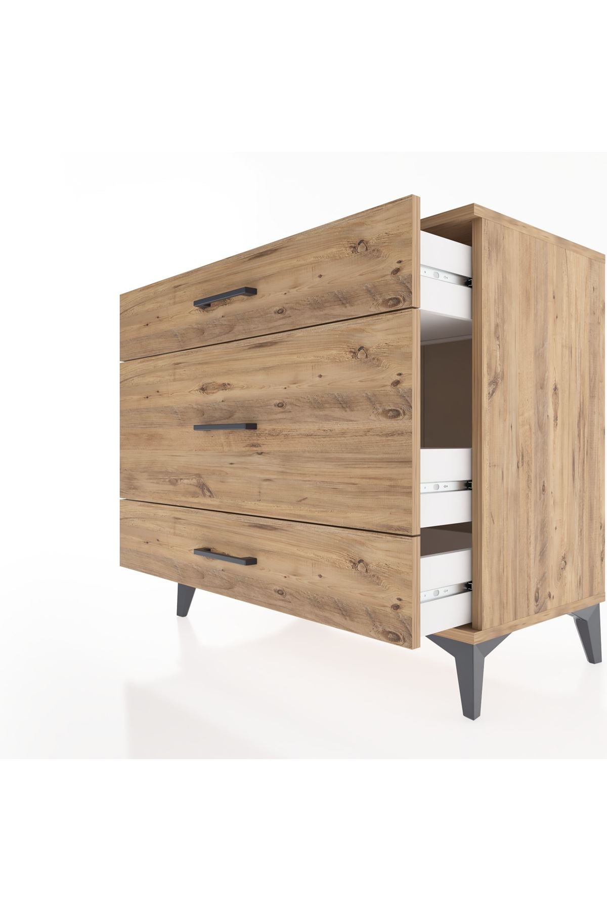 Hyperion Şifonyer 3 Çekmeceli 88x44x80 Çam-Çam