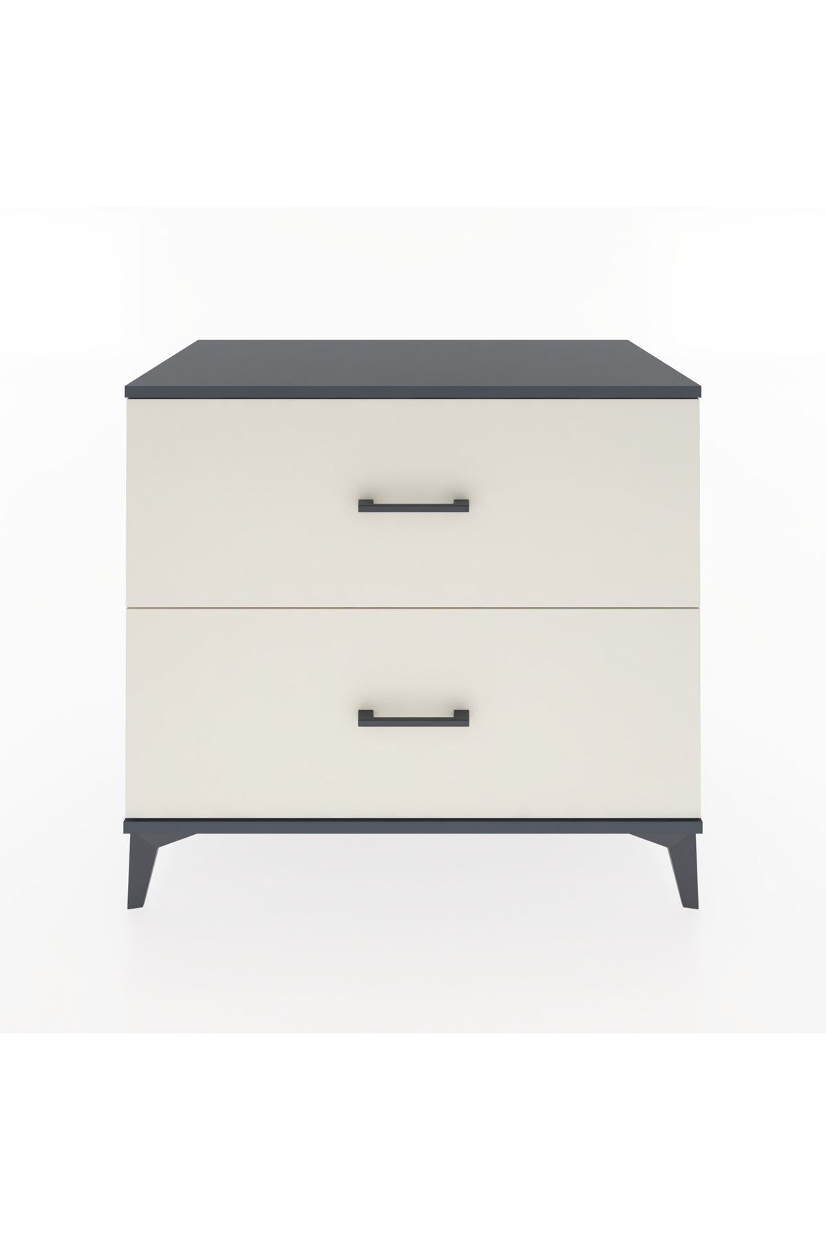 Hyperion Şifonyer 2 Çekmeceli 88x44x80 Antrasit-Aytaşı