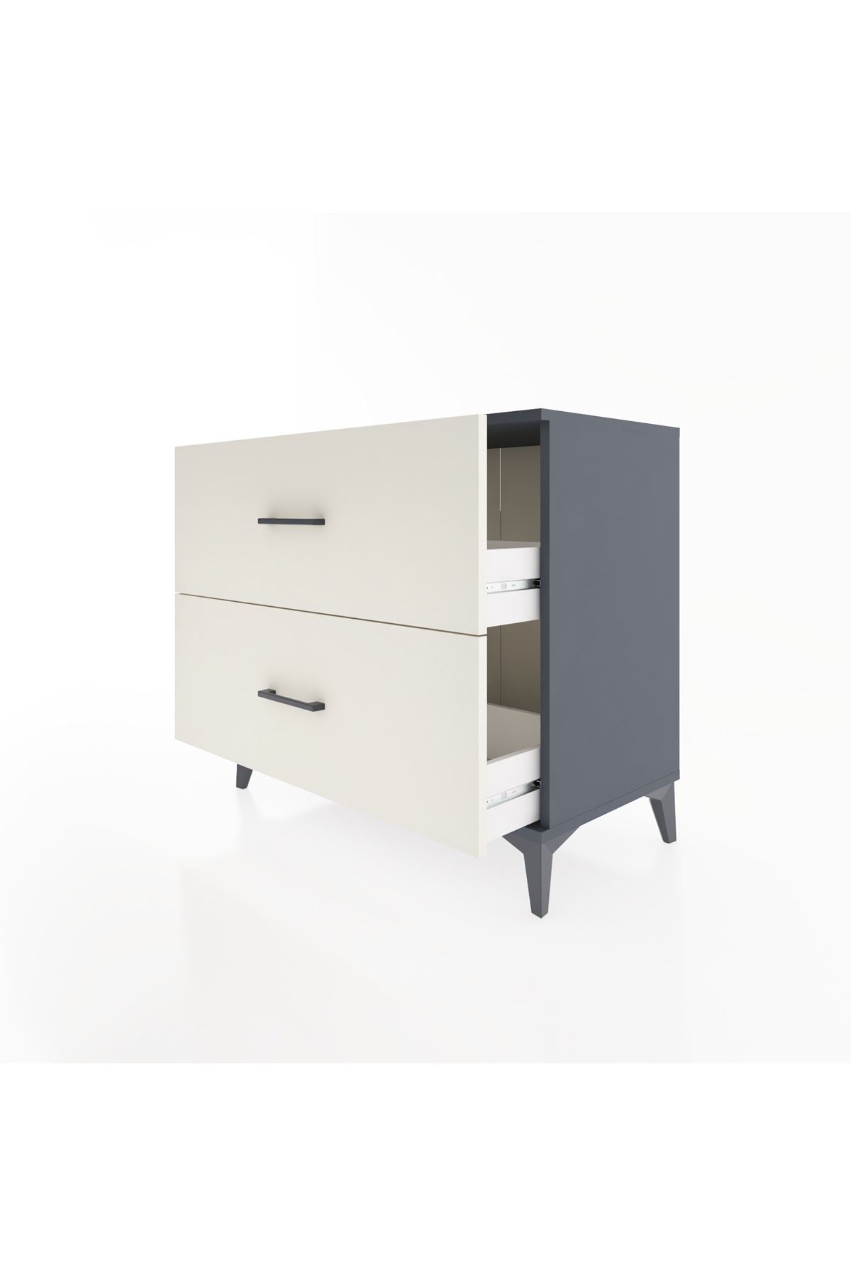 Hyperion Şifonyer 2 Çekmeceli 88x44x80 Antrasit-Aytaşı