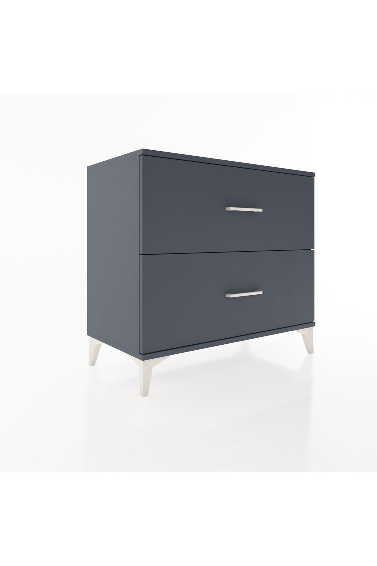 Hyperion Şifonyer 2 Çekmeceli 88x44x80 Antrasit-Antrasit