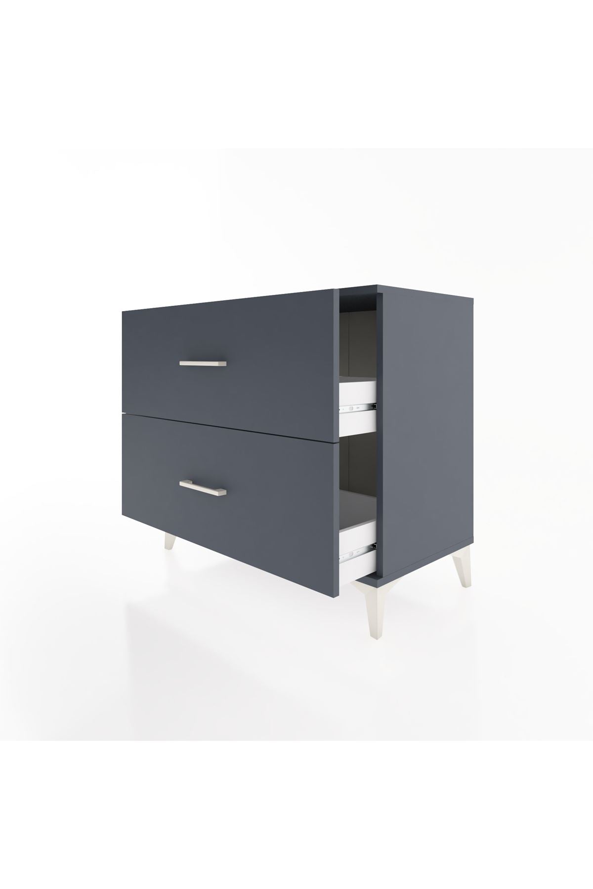 Hyperion Şifonyer 2 Çekmeceli 88x44x80 Antrasit-Antrasit